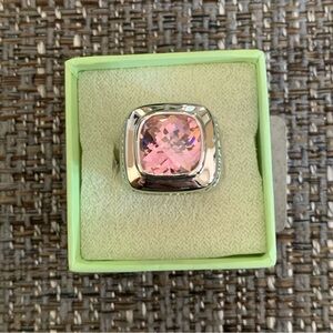 ✨Host Pick✨ Sterling Silver pink colored CZ ring sz 6